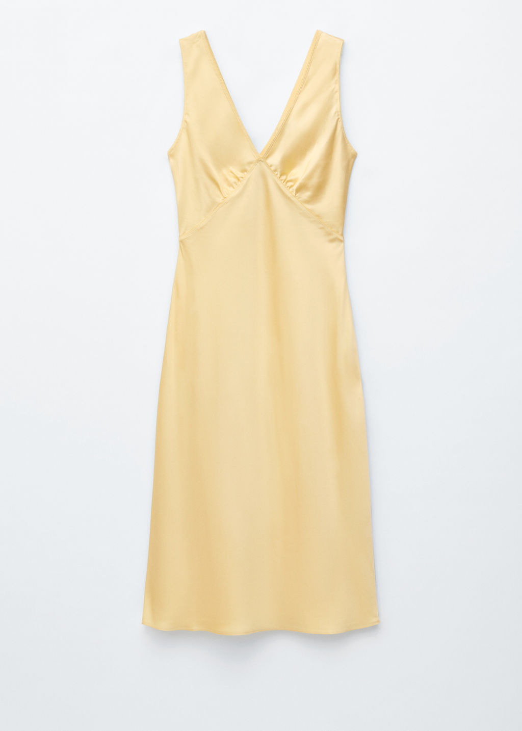 Vestido midi lencero con escote en pico - H&m фото 2
