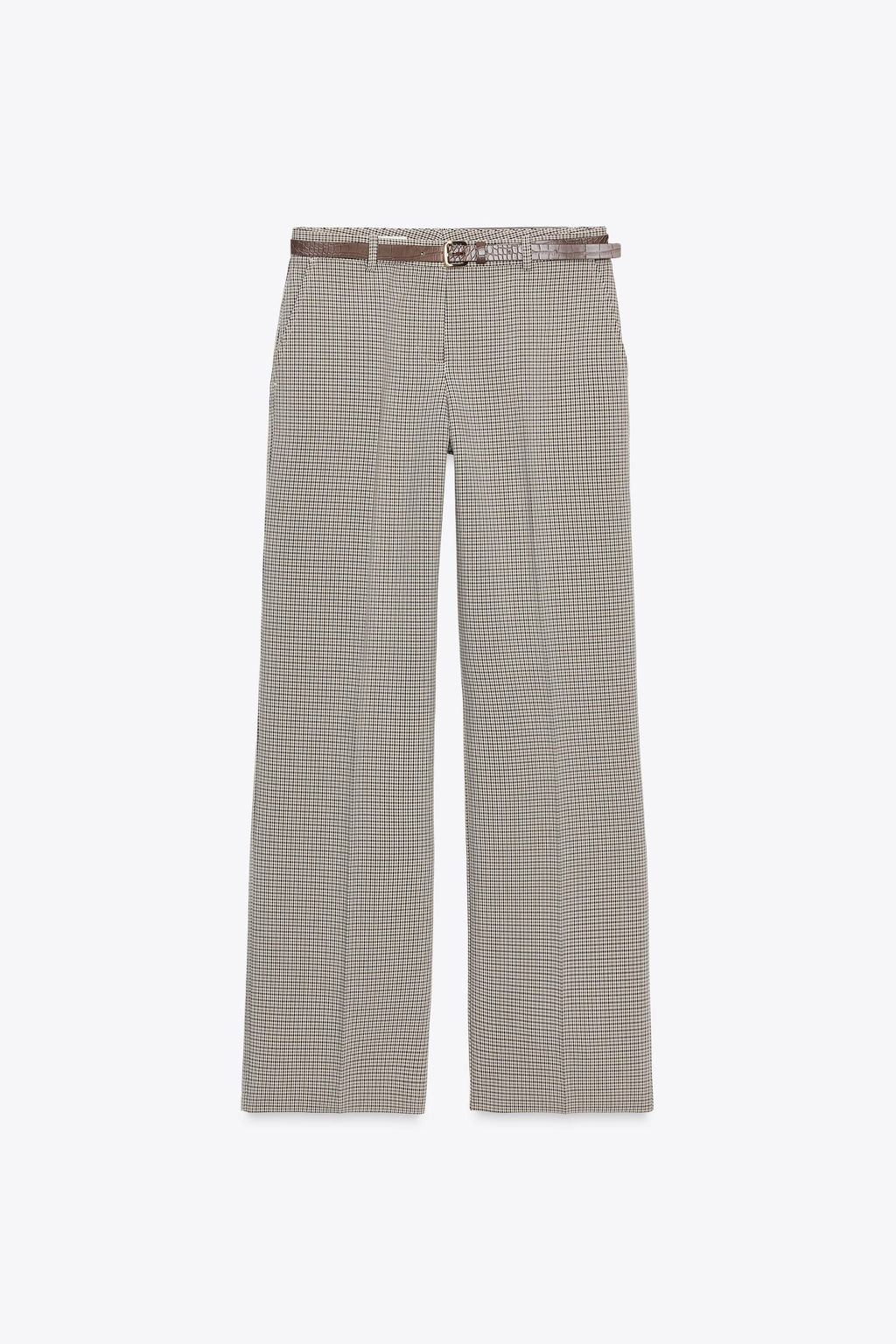 CHECK TROUSERS WITH BELT - Zara фото 7