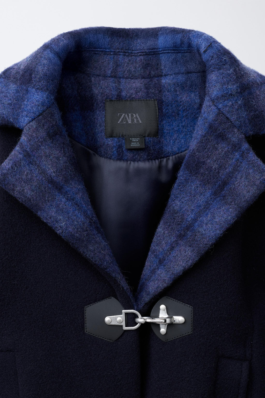 COMBINED CHECK COAT WITH WOOL - Zara фото 7