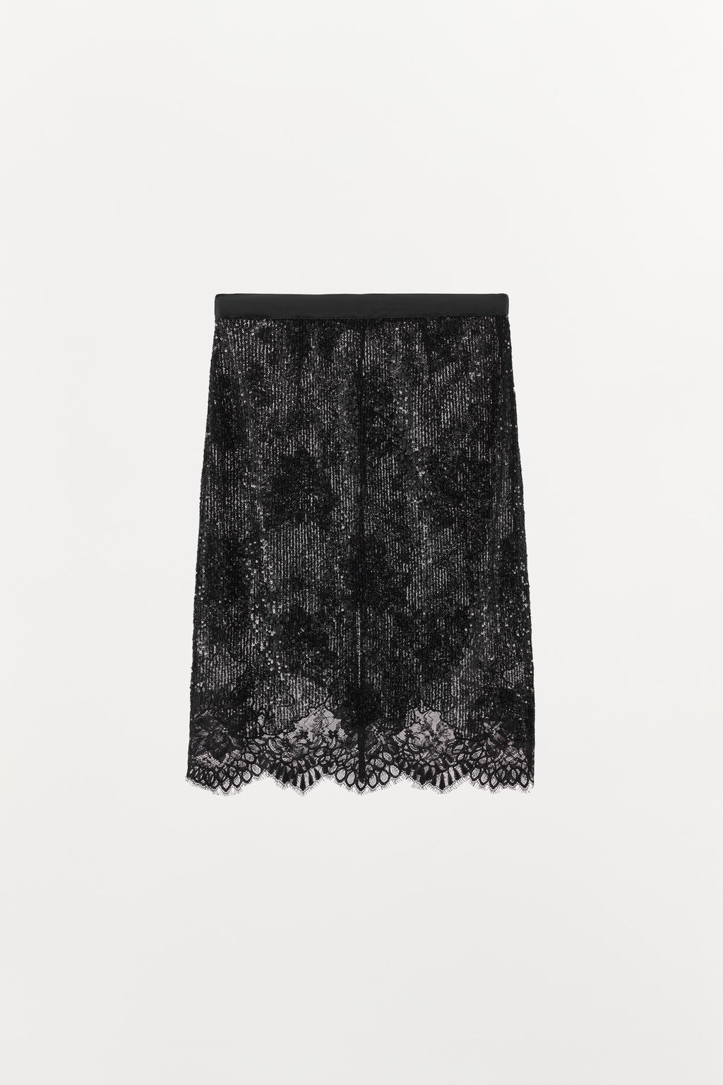 CONTRAST SEQUIN LACE SKIRT - Zara фото 2
