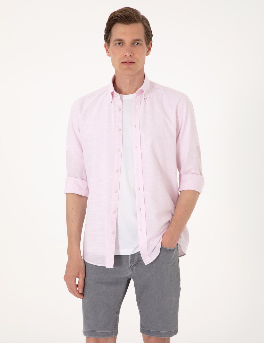 Nar _i_e_i Slim Fit Uzun Kollu G_mlek