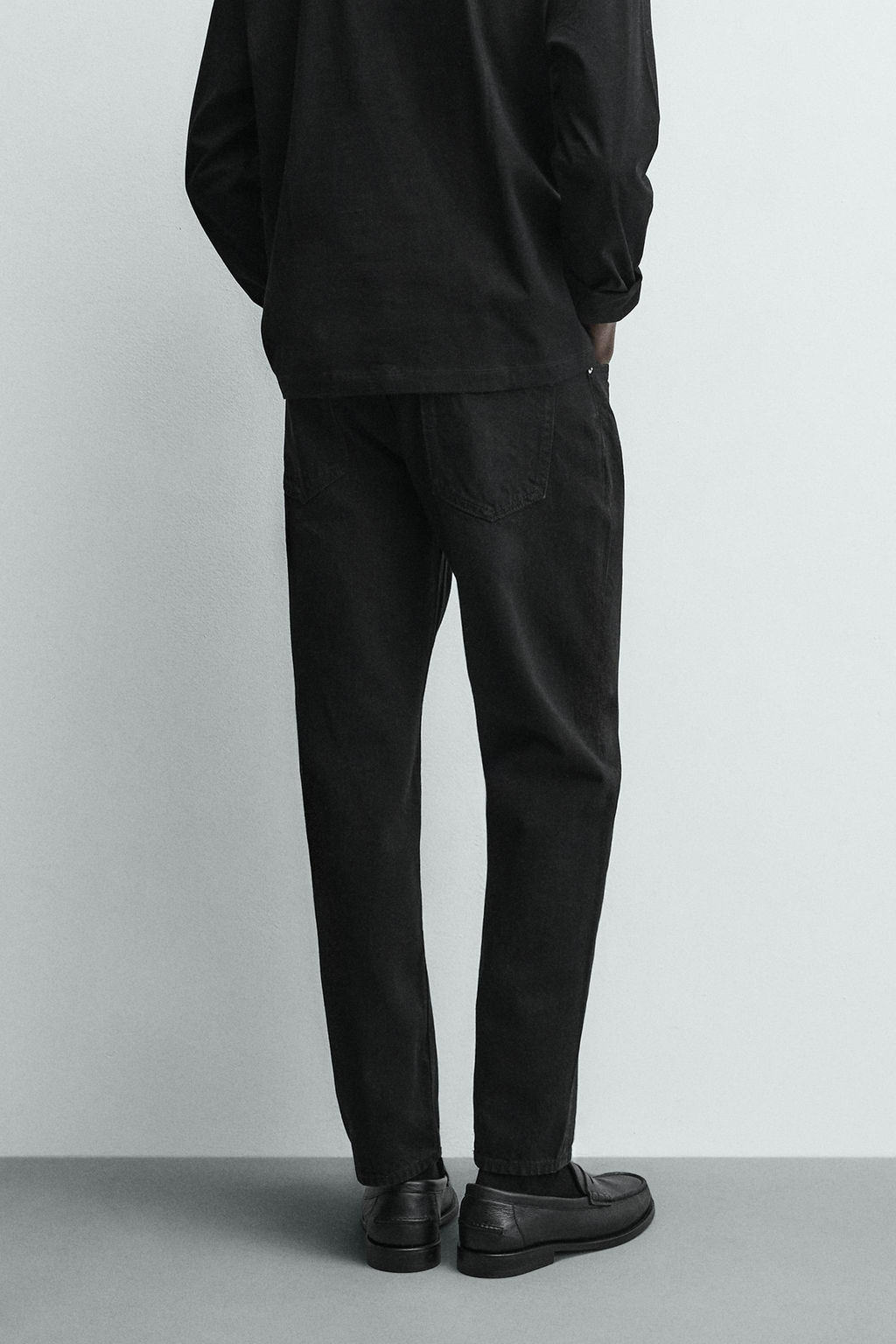 JEANS SLIM TAPERED FIT / Negro - Zara фото 12