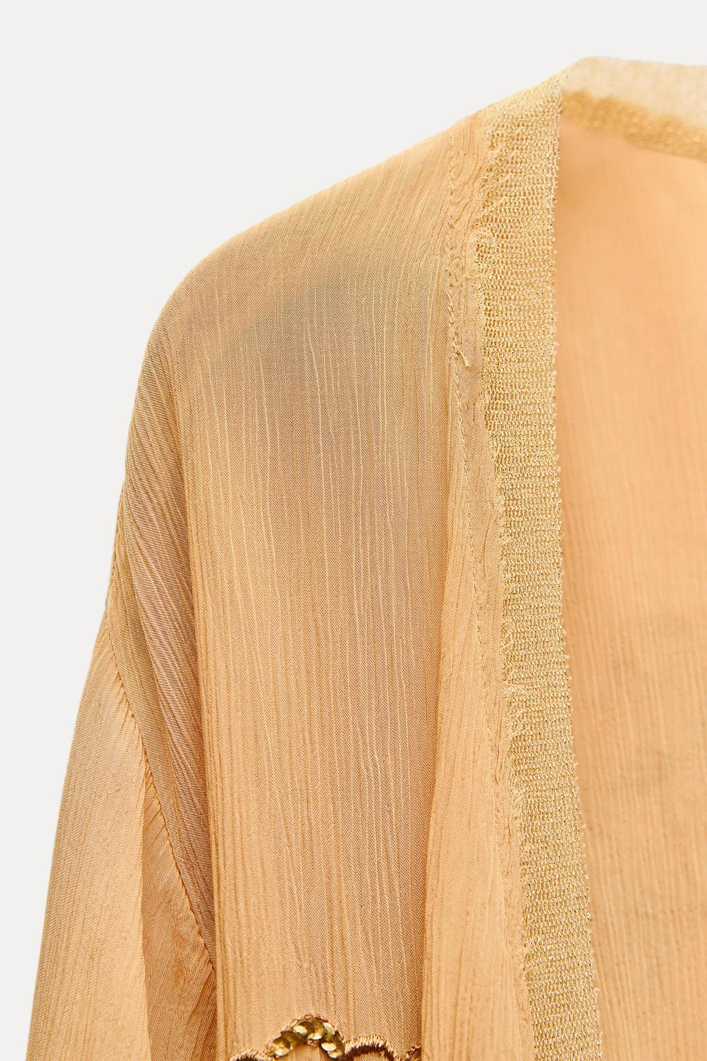 LONG BEADED KIMONO - Zara фото 4