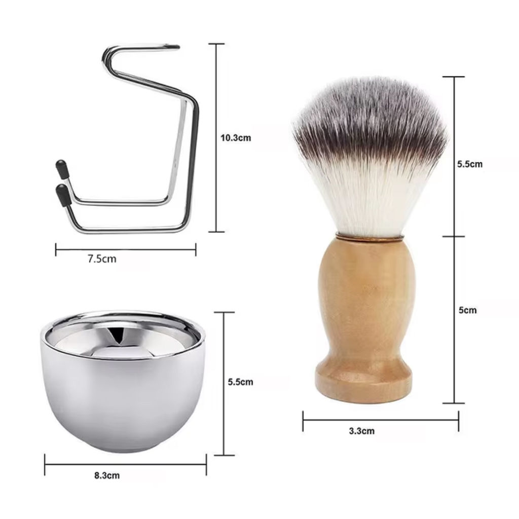 Nail Art Набор для бритья с помазком и чашей, 3 предмета