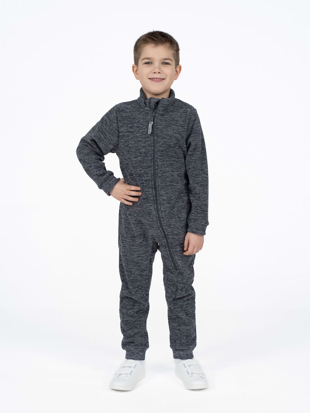 Комбинезон детский флисовый темносерый