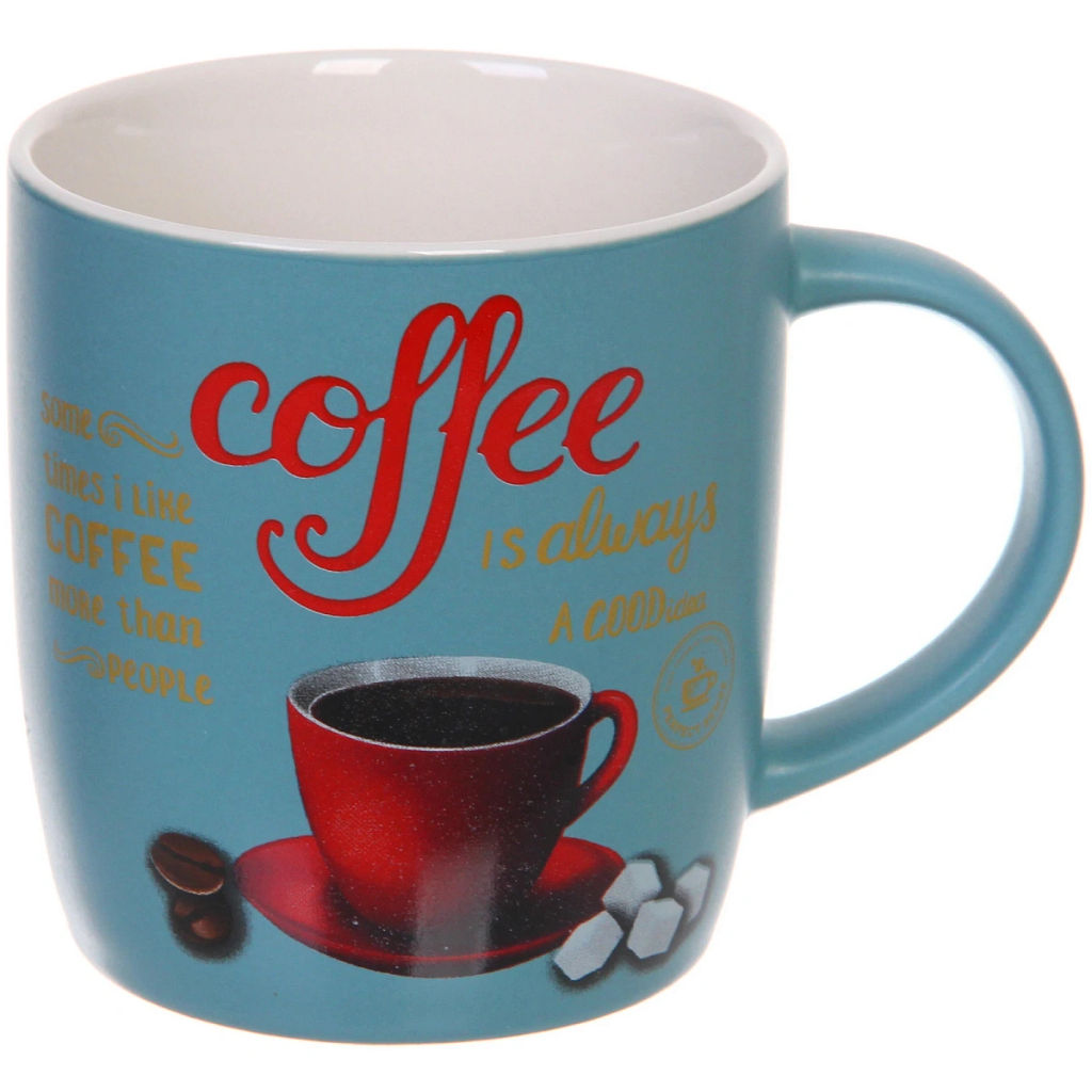 Цена за 2 шт. Кружка керамическая 350мл "Кофейный микс", микс рисунков