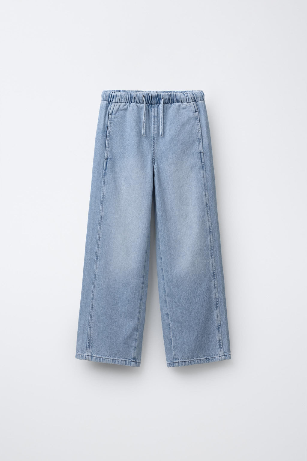 JEANS WIDE LEG CORDONES / Azul claro - Zara фото 7
