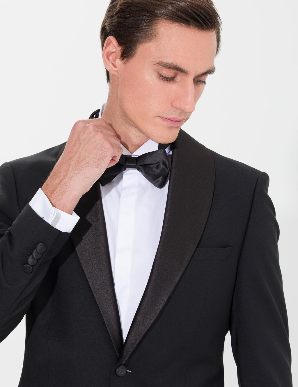 Черный зауженный пиджак-смокинг - Cacharel фото 3