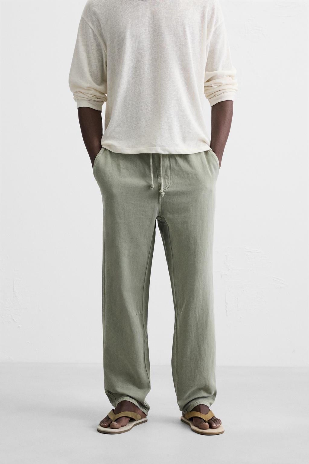 COTTON - LINEN TROUSERS - Zara фото 2