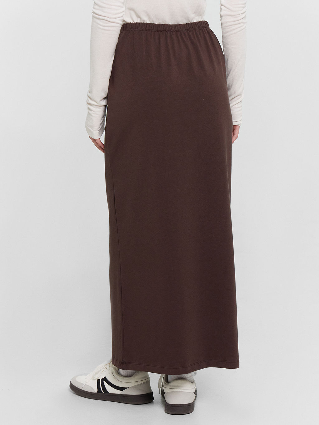 Юбка женская коричневая миди шоколадное мартини 152809 - Mark formelle фото 5
