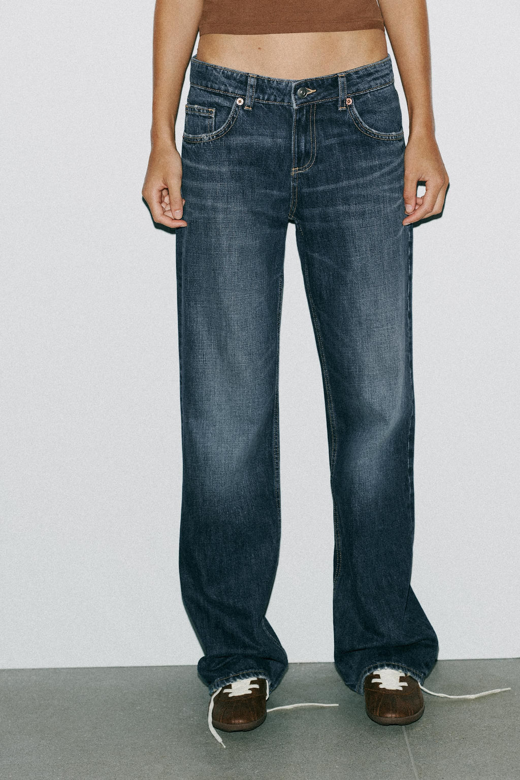 TRF WIDE-LEG LOW-RISE JEANS - Zara фото 29