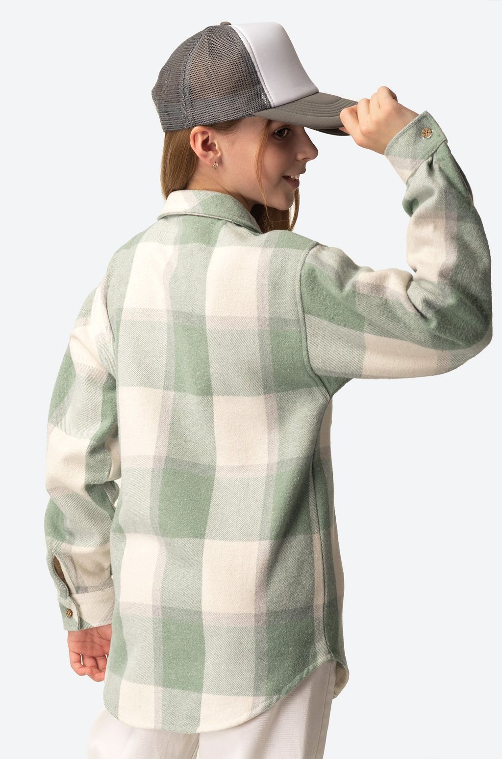 Теплая удлиненная рубашка для девочки Happyfox