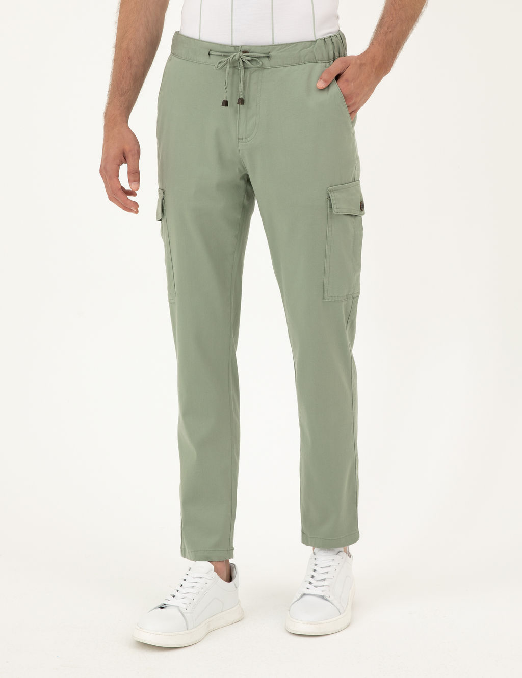 Ye_il Regular Fit Kargo Pantolon