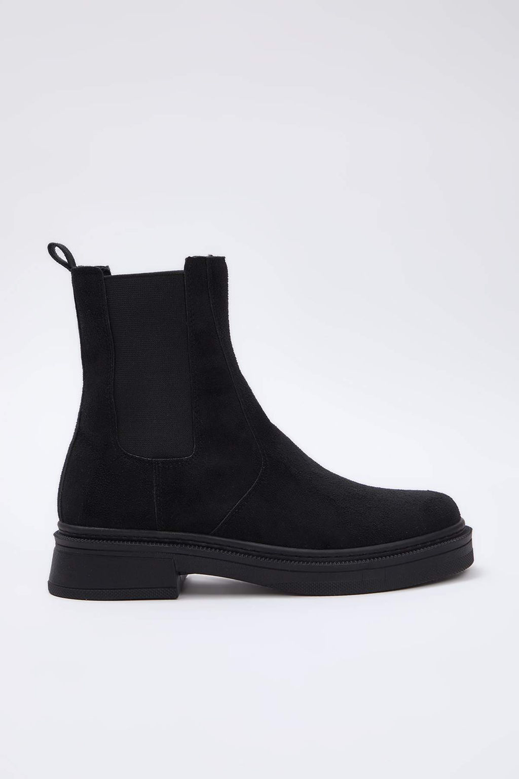 Siyah Suet Duz Tabanl? Chealsea Kad?n Bot TAKAW26BO00085