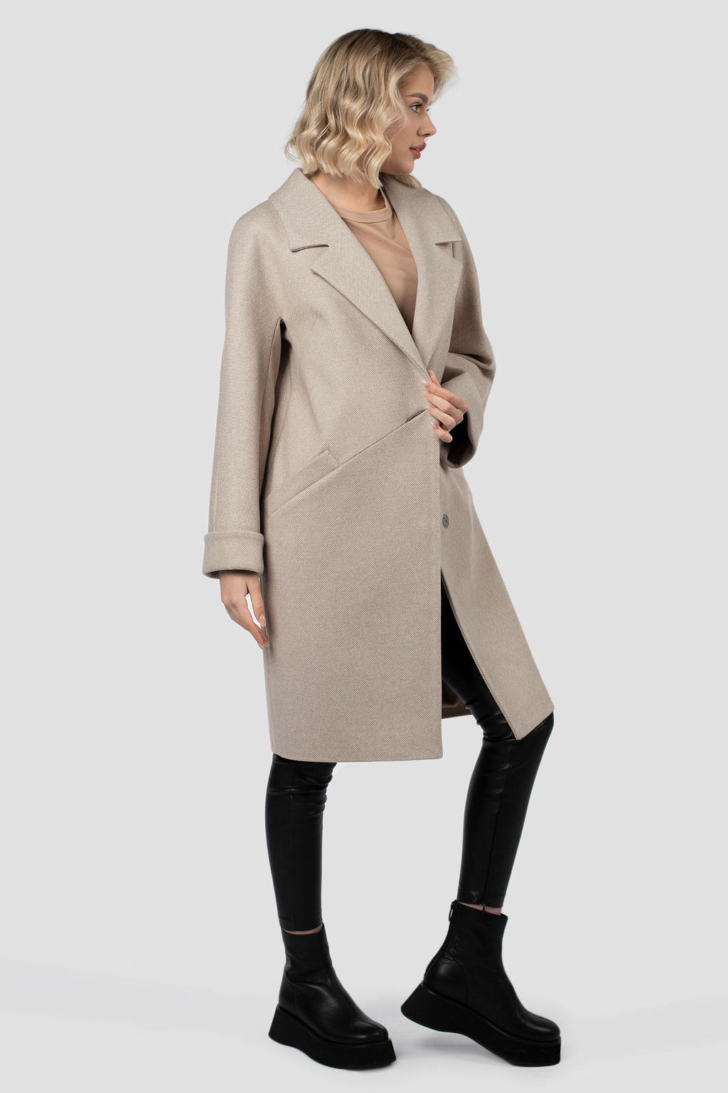 01-11985 Пальто женское демисезонное - El podio фото 4