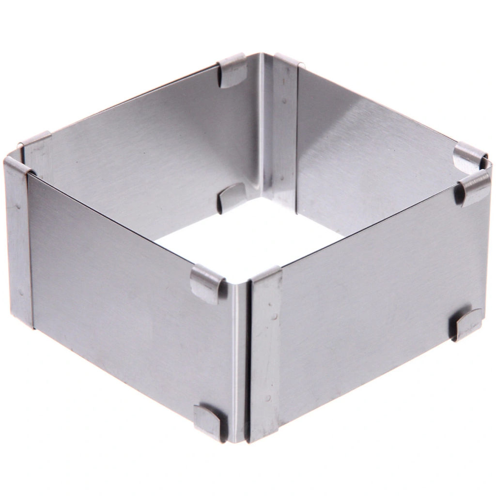 Цена за 2 шт. Форма для салата регулируемая "Квадрат"10*10*5см (до 17см)