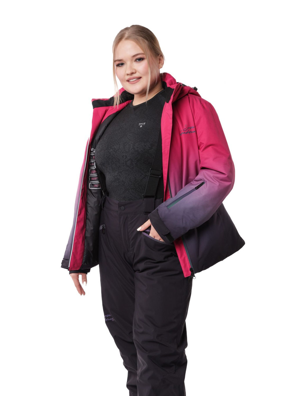 Костюм VKB-0551 Малиново-серый - Snow headquarter фото 4