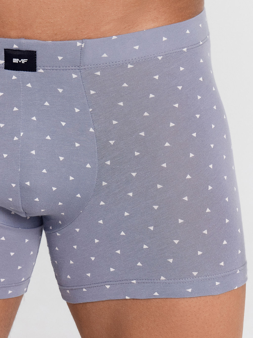 Цена за 2 штуки! Трусы боксеры мужские с принтом треугольники на сизом 411220 - Mark formelle фото 3