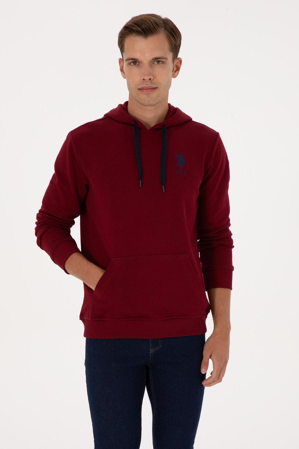 Erkek Bordo Basic Sweatshirt Sepette S_rpriz _ndirim - U.s. polo assn фото 8