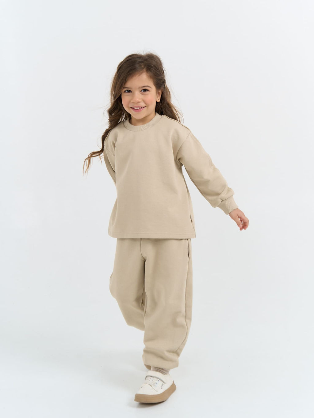 Свитшот с наружными швами из 100% хлопка Беж - Bungly фото 3