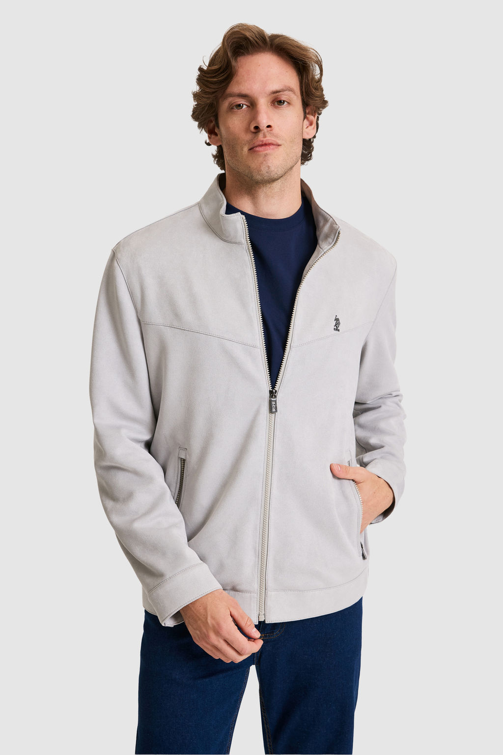 Erkek AГДk Gri Deri Ceket - U.s. polo assn фото 3