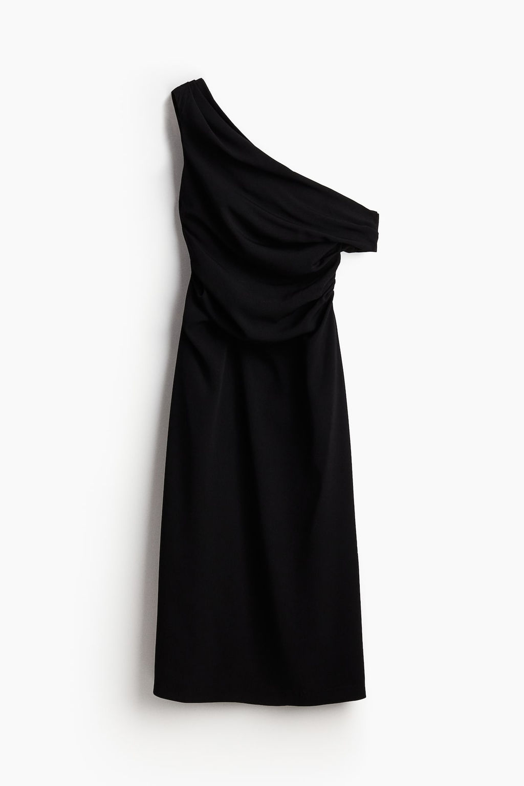 Vestido drapeado de un hombro - H&m фото 5