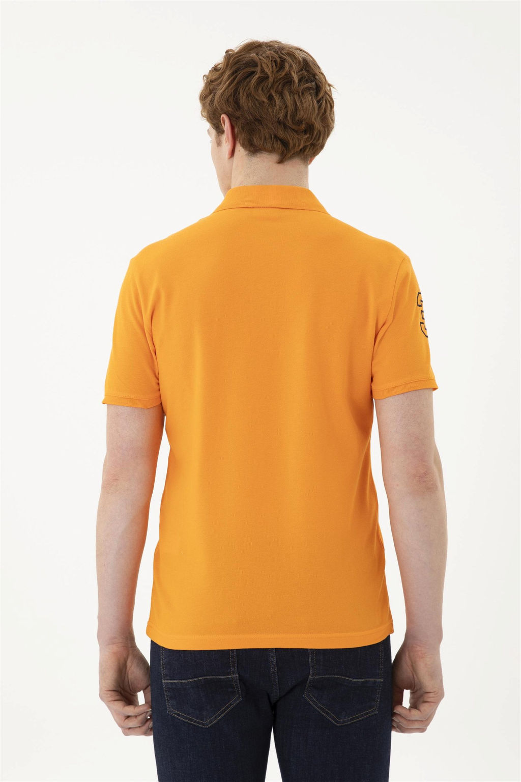 Мужская оранжевая базовая футболка - U.s. polo assn фото 5