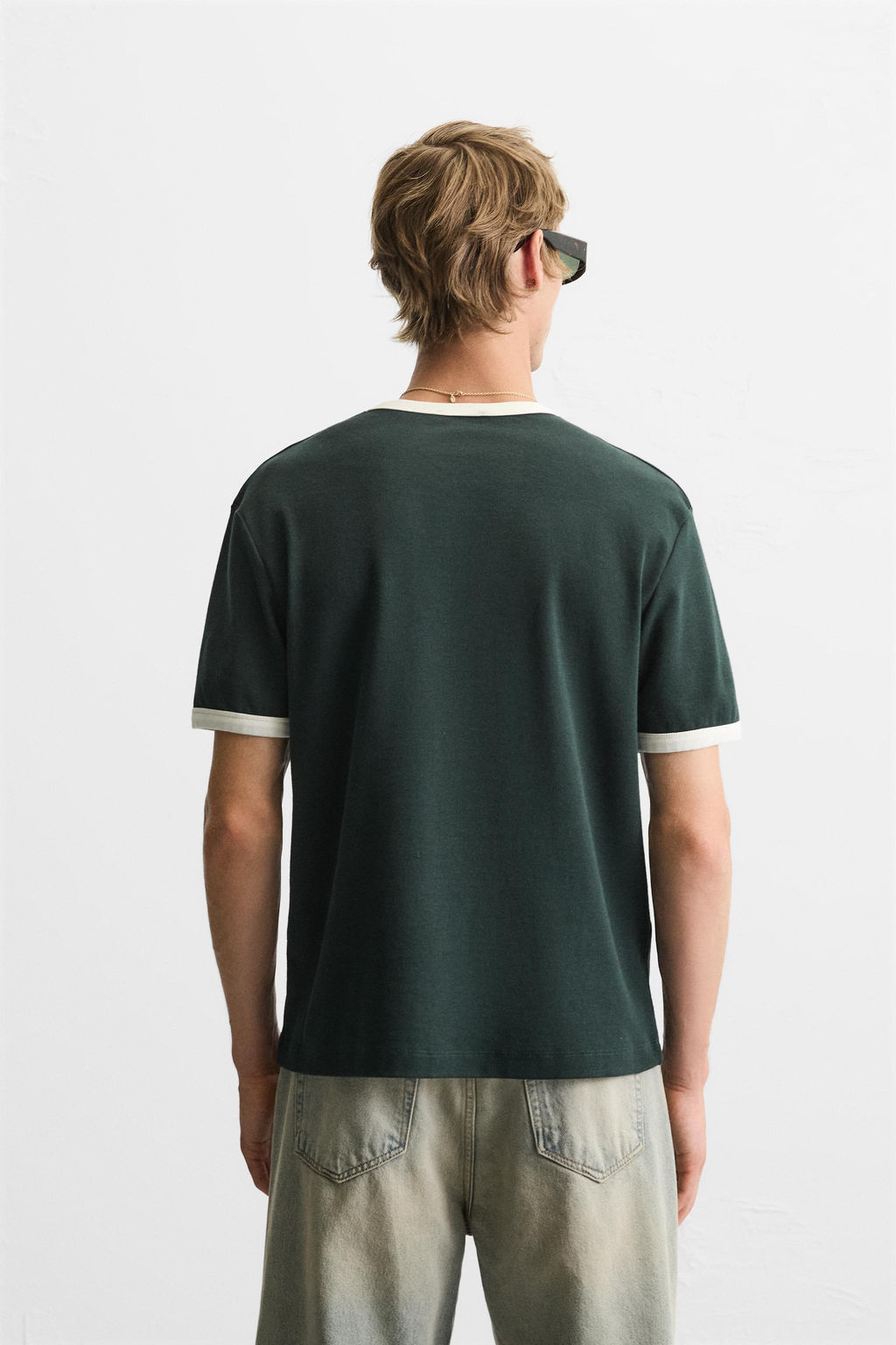 BASIC CONTRAST RIB T-SHIRT - Zara фото 3