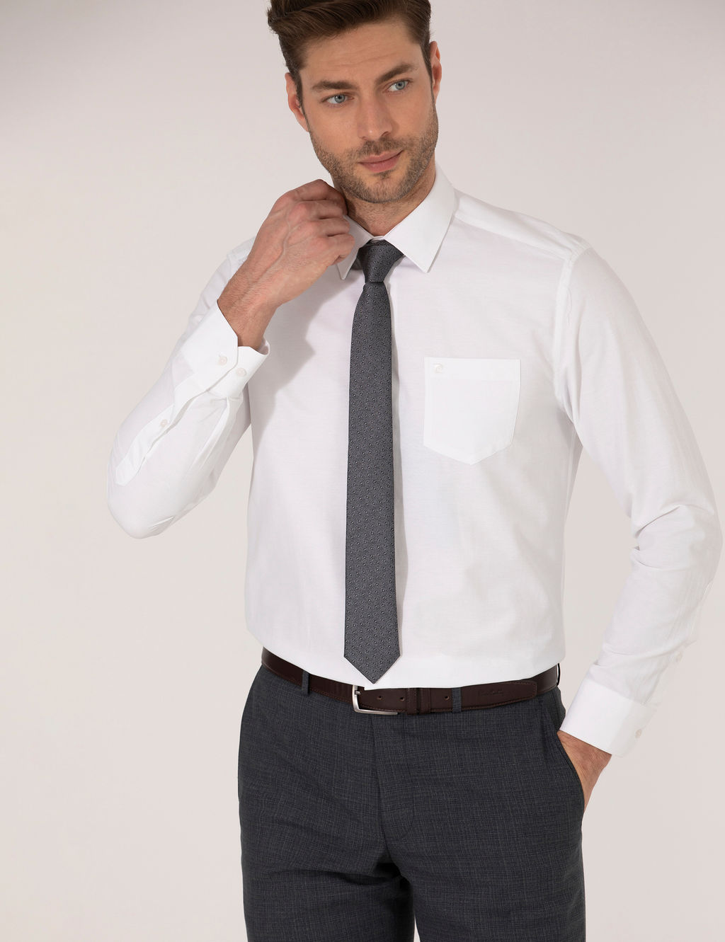 Beyaz Regular Fit Uzun Kollu Klasik G_mlek