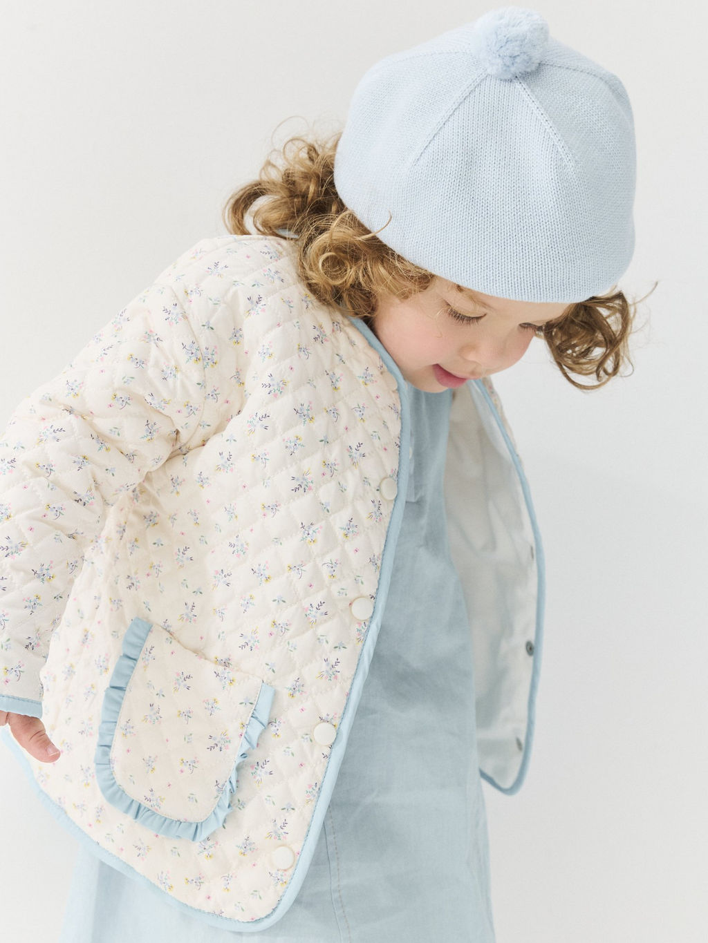 Берет хлопковый "Незабудка" 0+