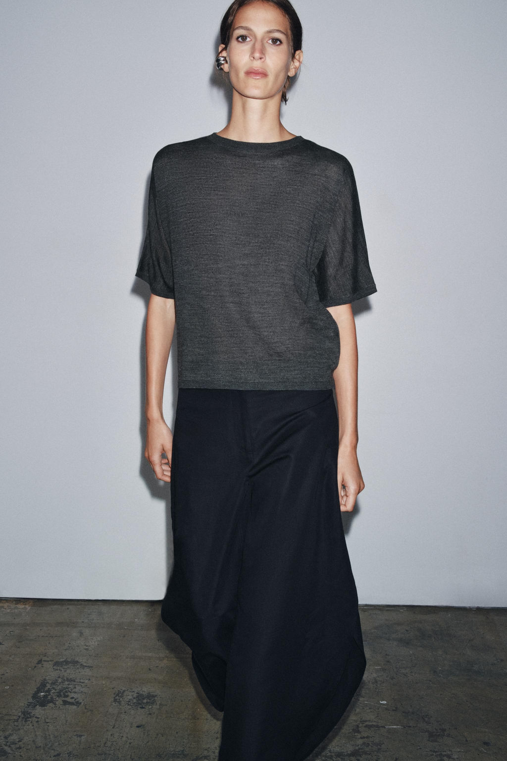 WOOL KNIT SHORT SLEEVE TOP - Zara фото 4