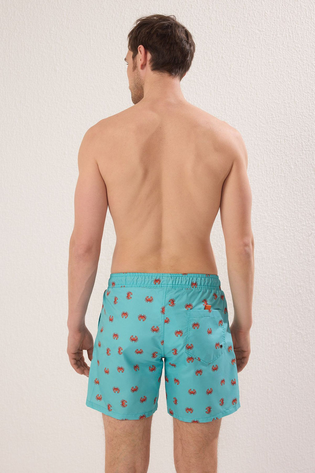 TRENDYOL MAN Lacivert Standart Fit Yengec Desenli Deniz Sortu TMNSS24DS00006 - Trendyolmilla фото 4