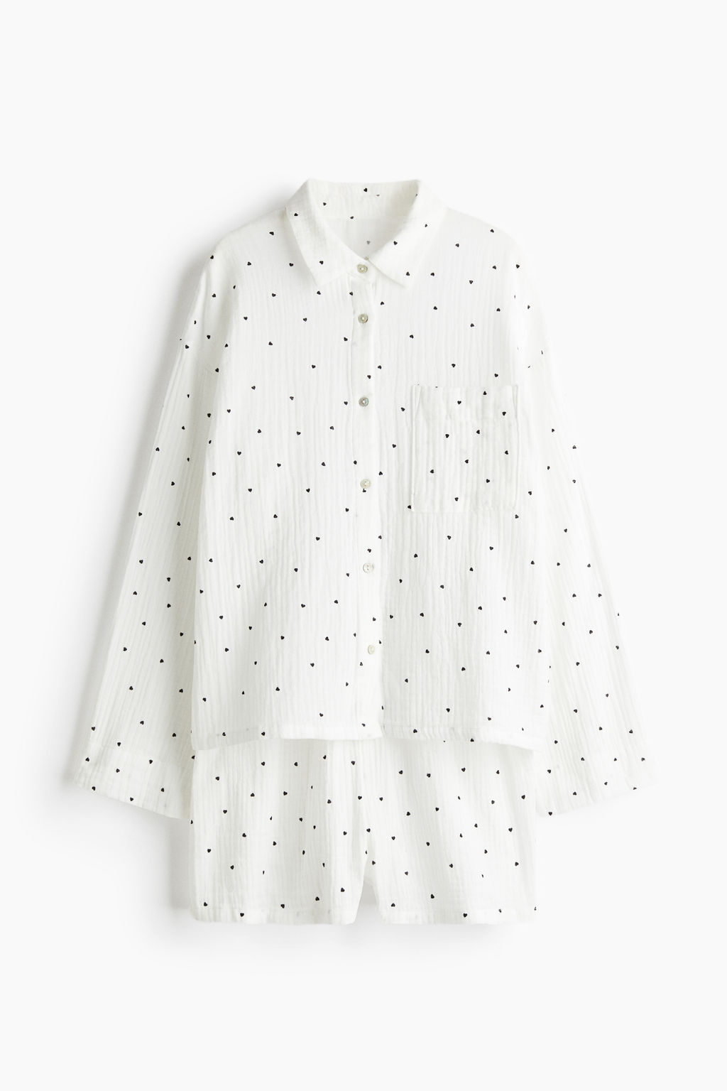 Camisa y pantal?n corto de pijama - H&m фото 7