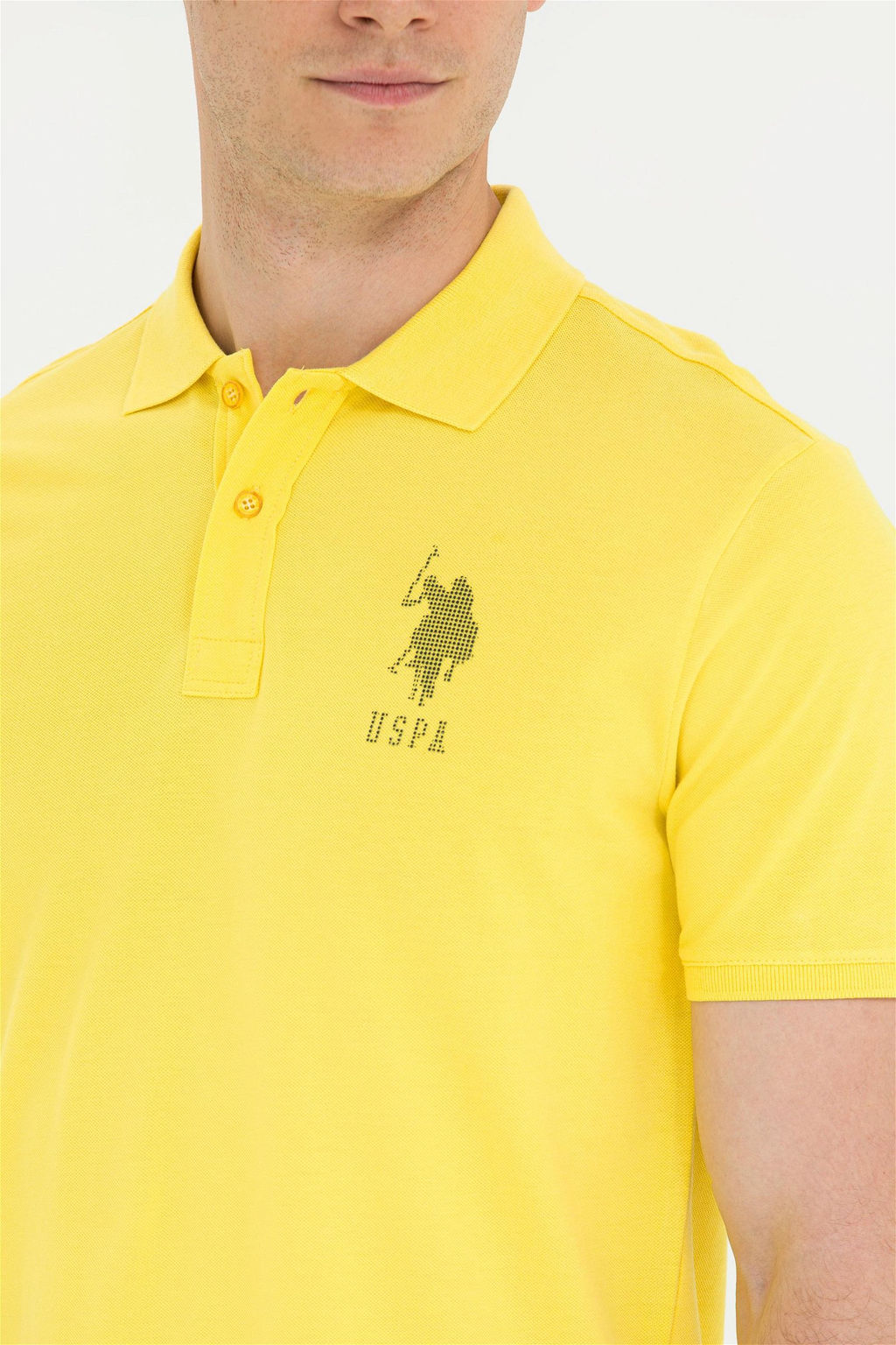 U. S. Polo Assn Мужская темно-желтая футболка с воротником-поло - U.s. polo assn фото 14