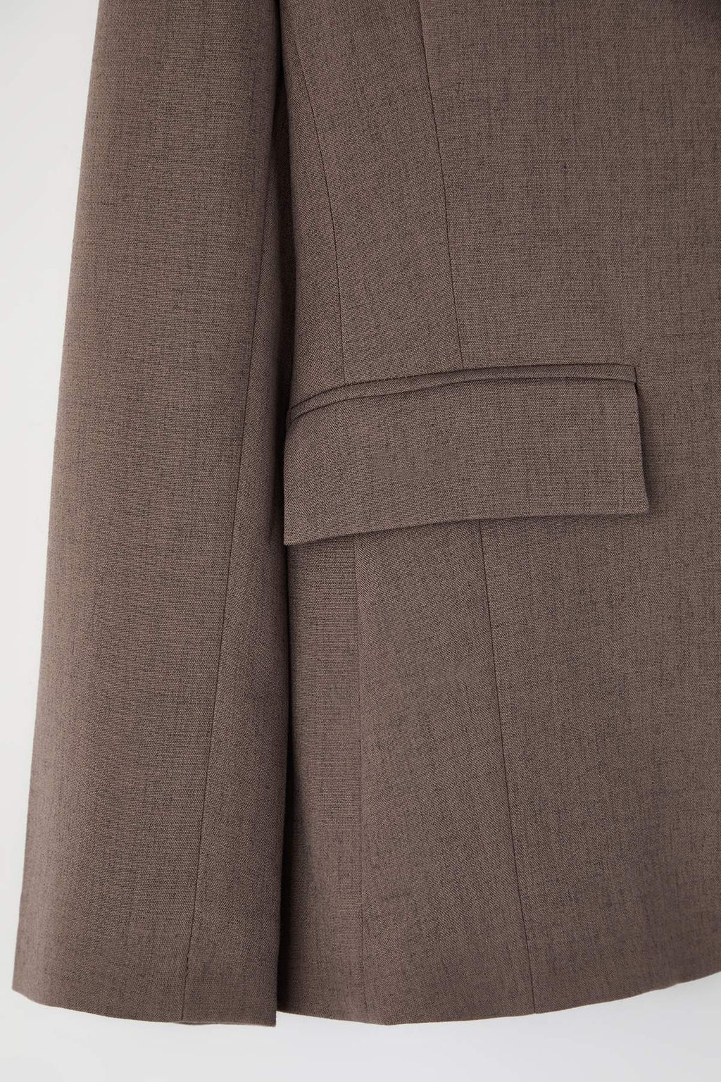 Limited Edition Bej Vucuda Oturan/Fitted Dokuma Blazer Ceket TWOAW26BC00020 - Trendyolmilla фото 6