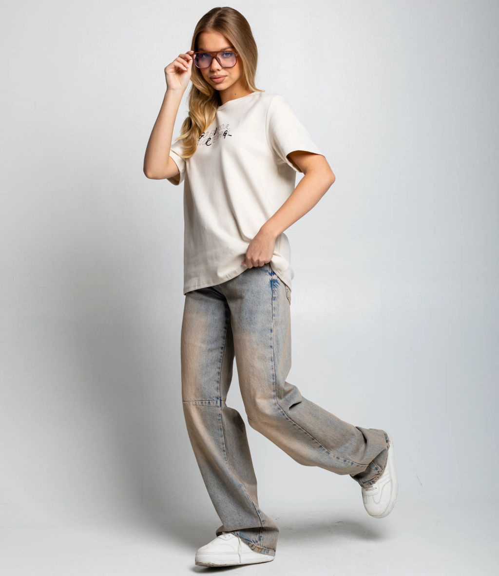 Футболка #КТ6117, светло-бежевый - Dommod фото 4