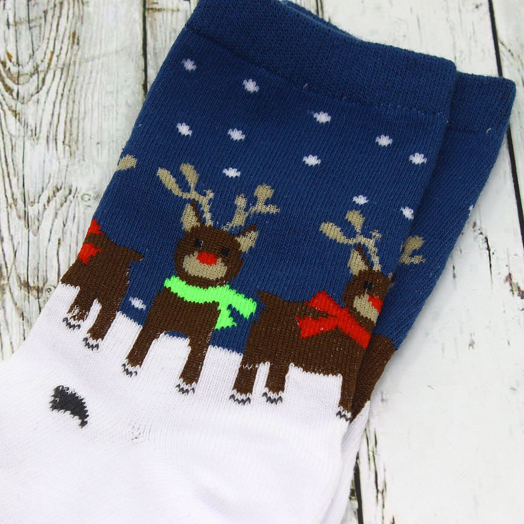 Носки НГ р.35-40 Новогоднее настроение Олени на снегу - Krumpy фото 5