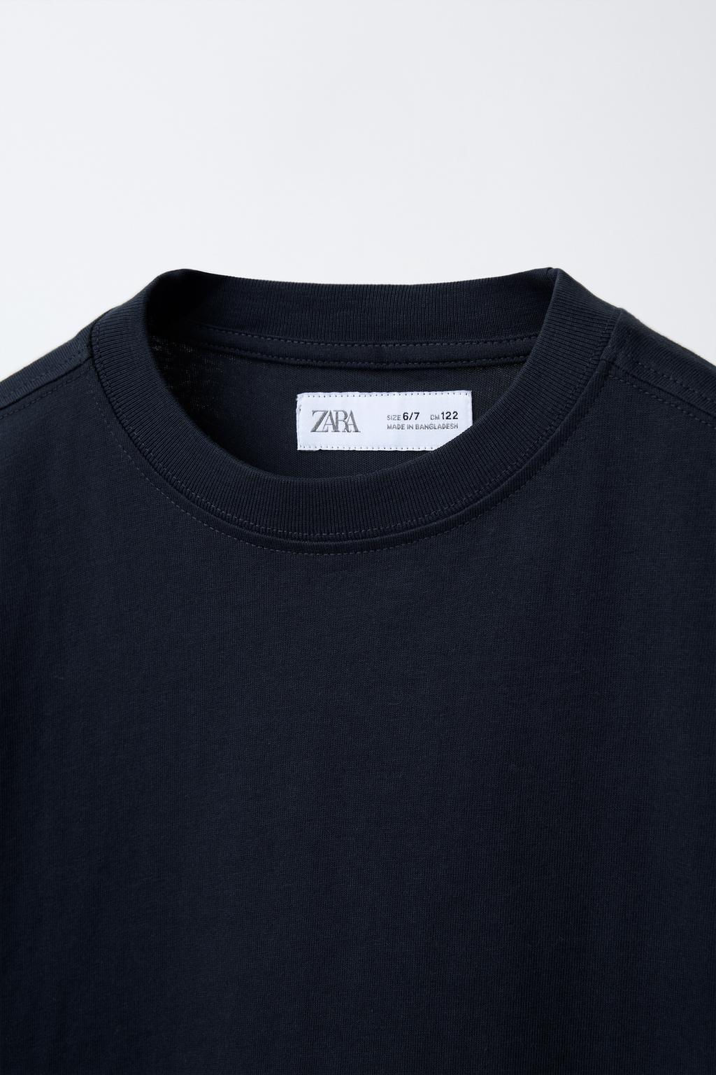 PLAIN MEDIUM WEIGHT T-SHIRT - Zara фото 22