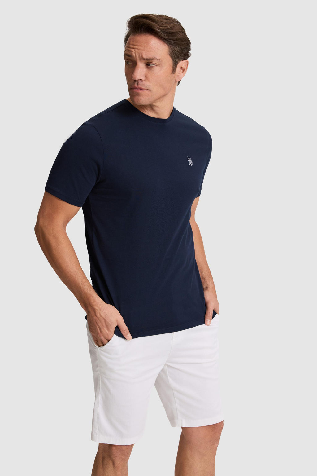 Erkek Lacivert Regular Fit Bisiklet YakaTi__rt