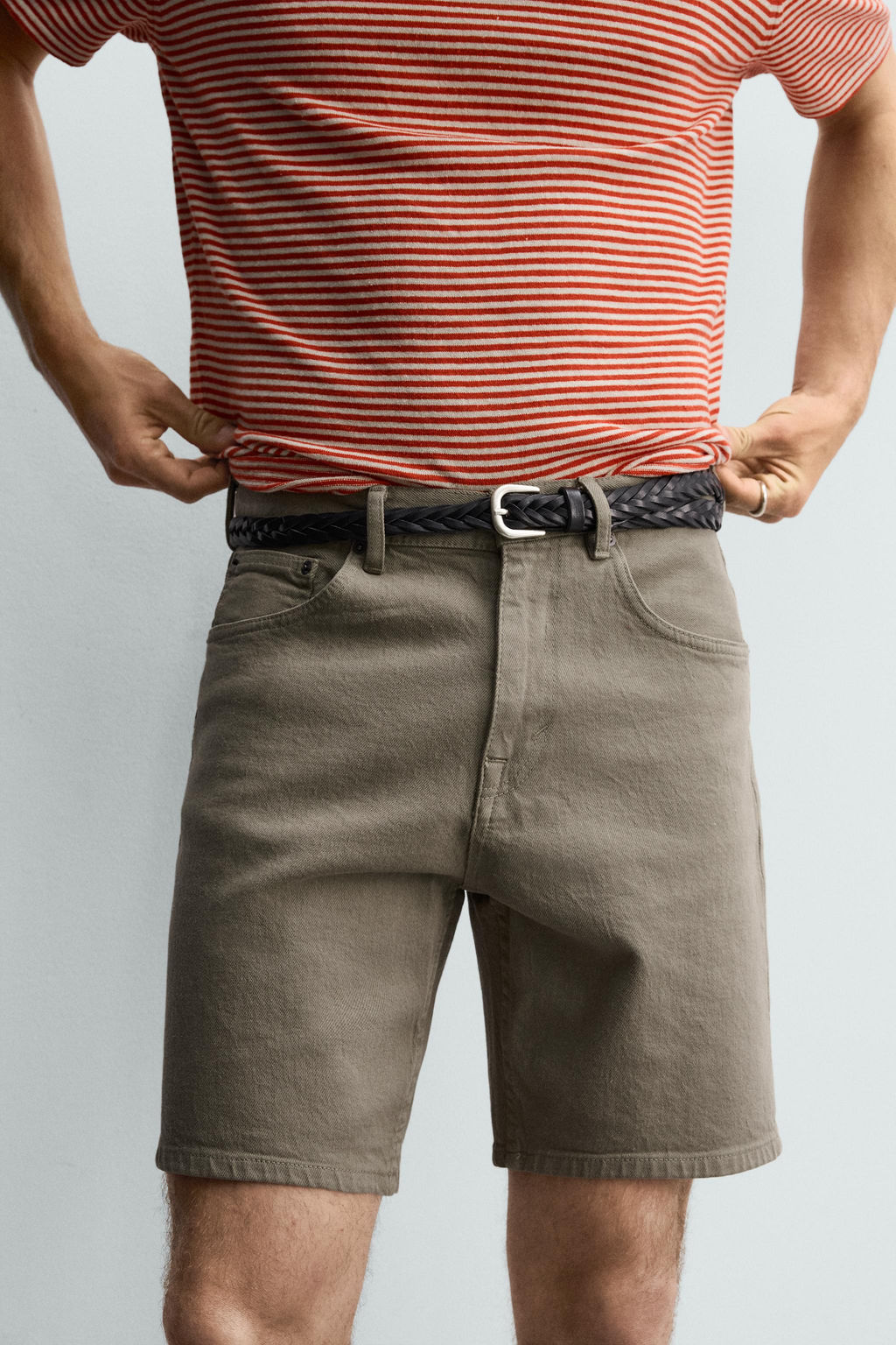 BERMUDA DENIM REGULAR FIT / Verdoso