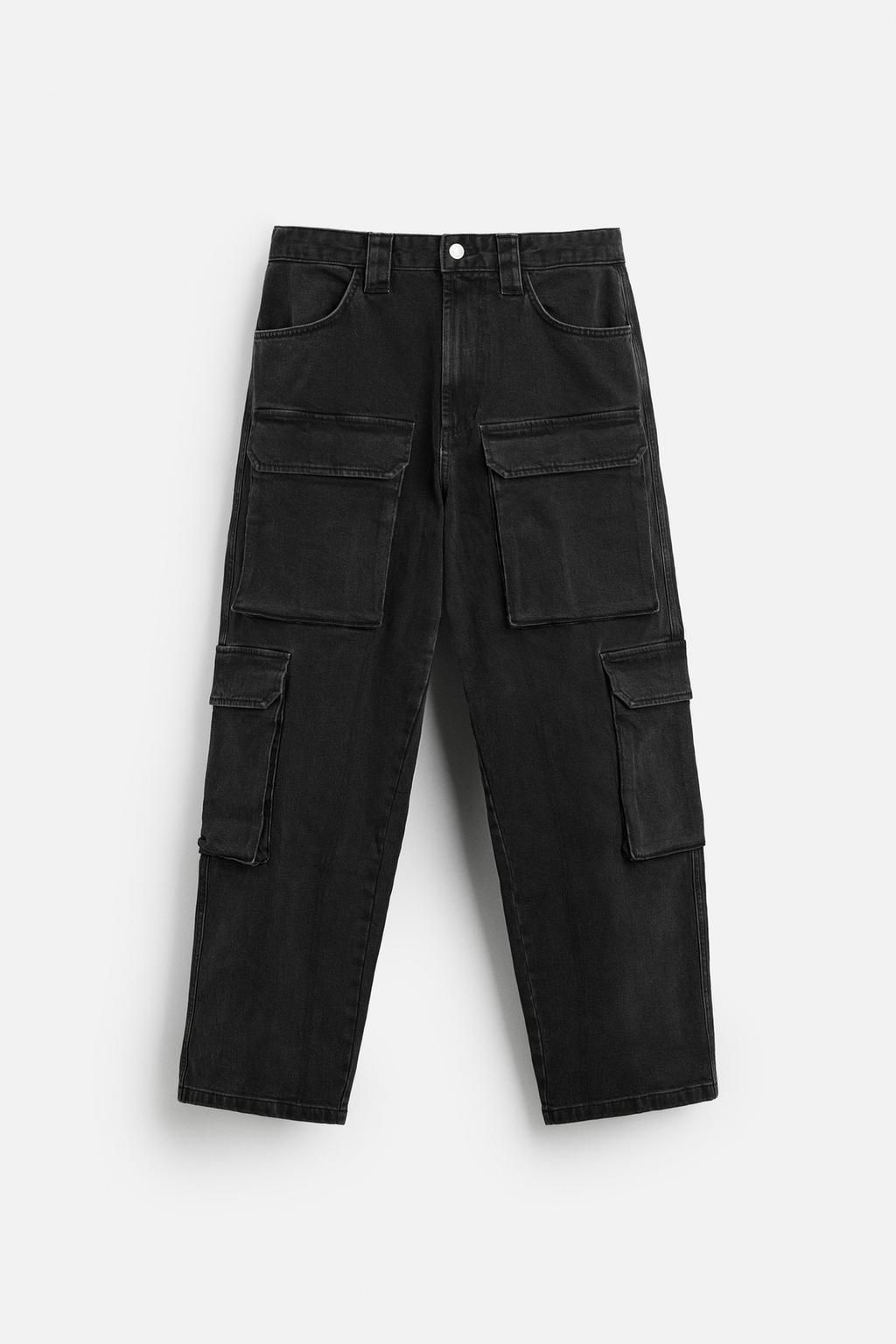 CARGO POCKET DENIM TROUSERS - Zara фото 6
