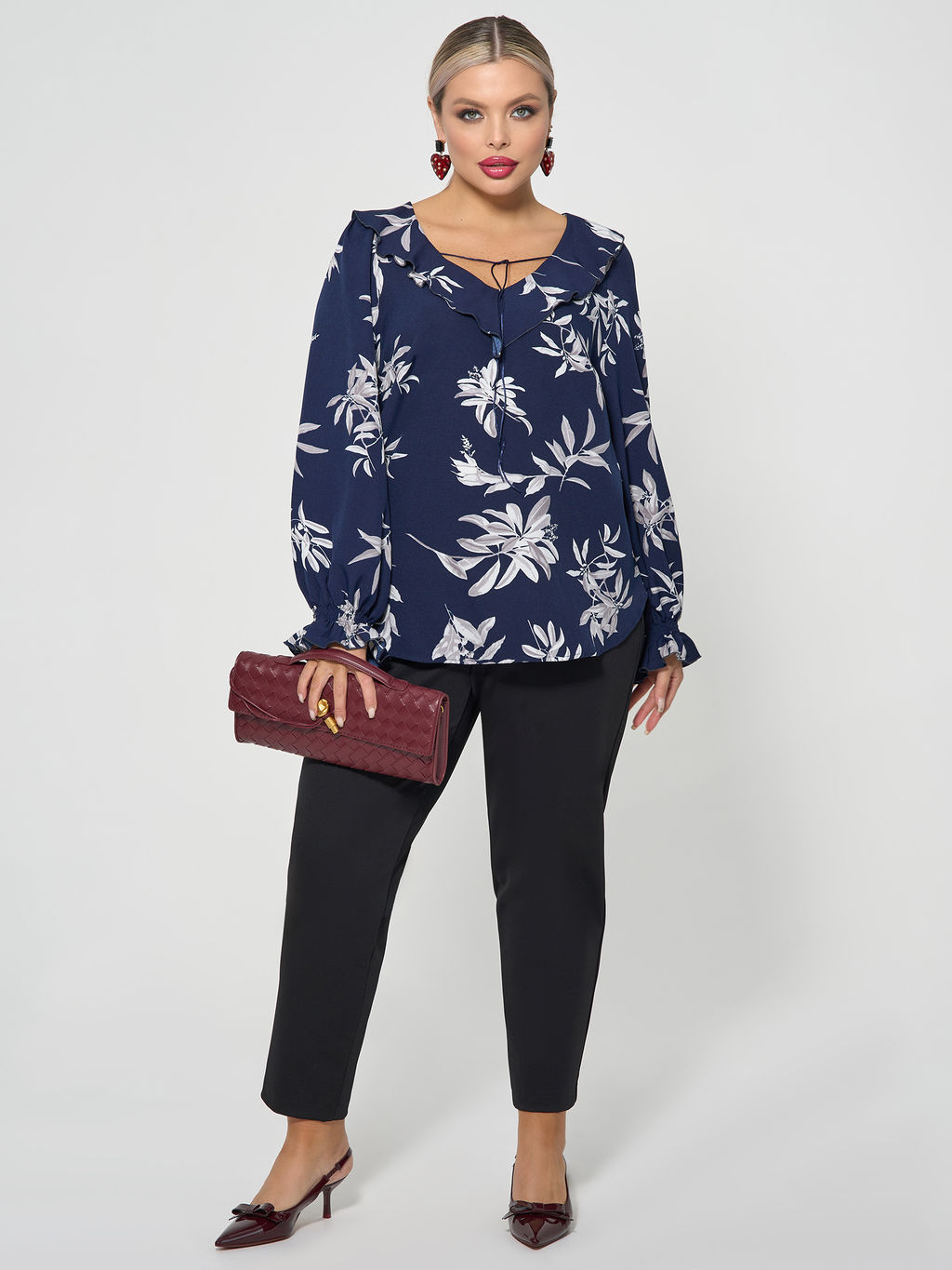 Блузка 0059-26 алый - Dora фото 197