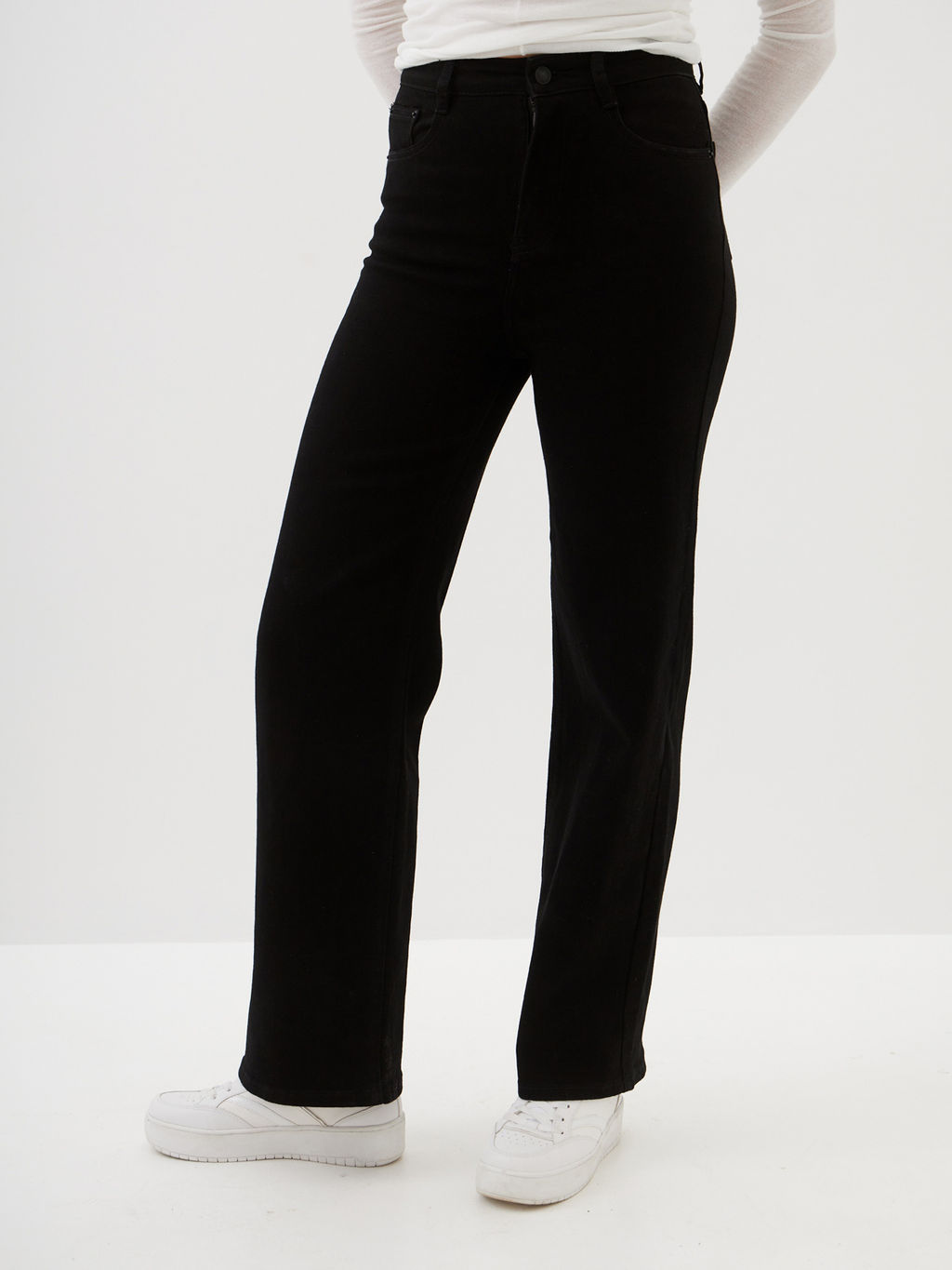 Женские джинсы широкие с высокой посадкой - Mossmore фото 31