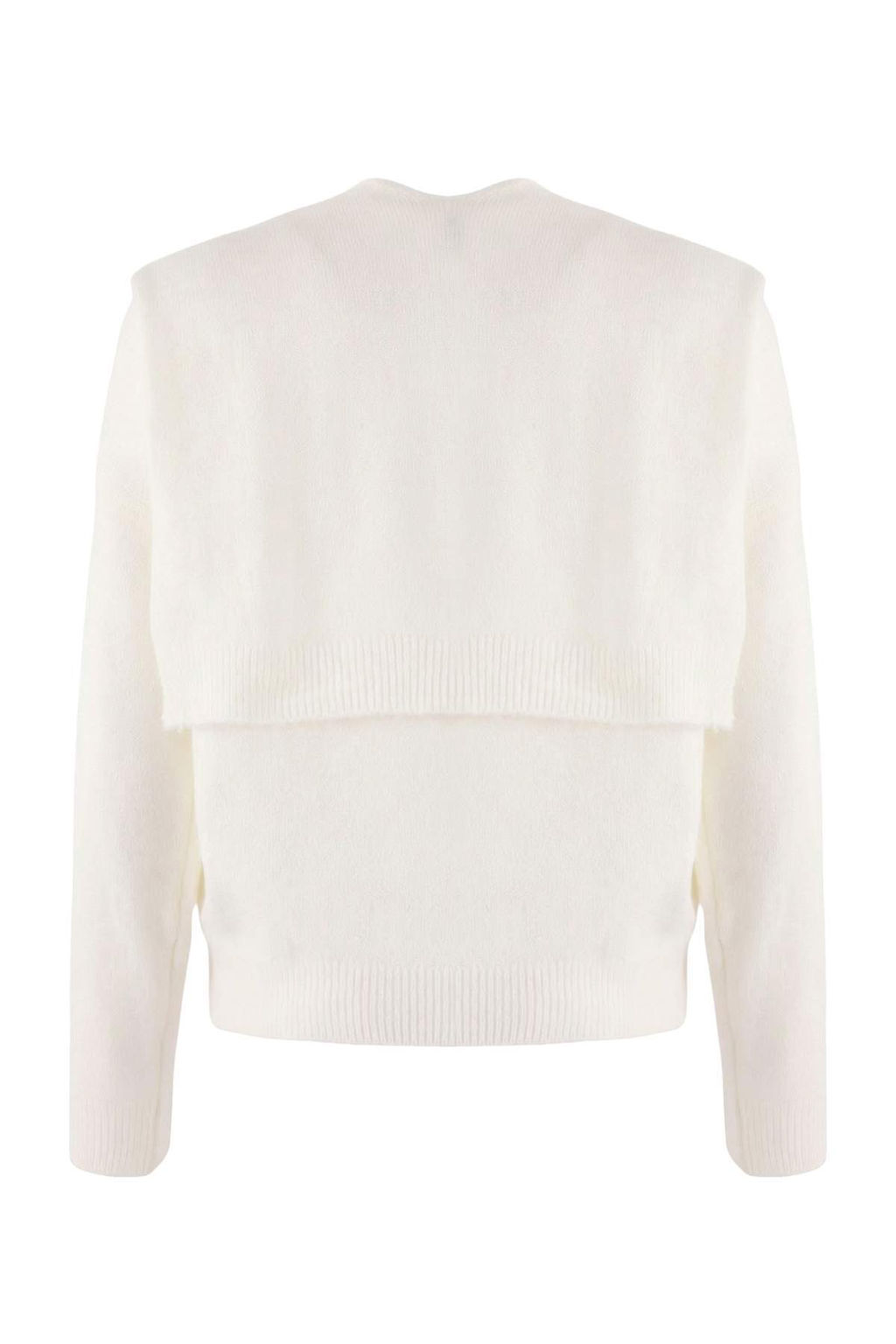 Ekru Yumusak Dokulu Genis Kal?p Sall? Triko Kazak TWOAW26KZ00166