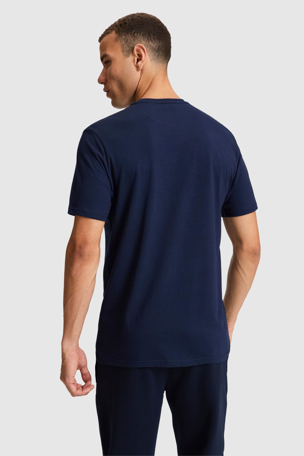 Erkek Lacivert Regular Fit Bisiklet Yaka Ti__rt