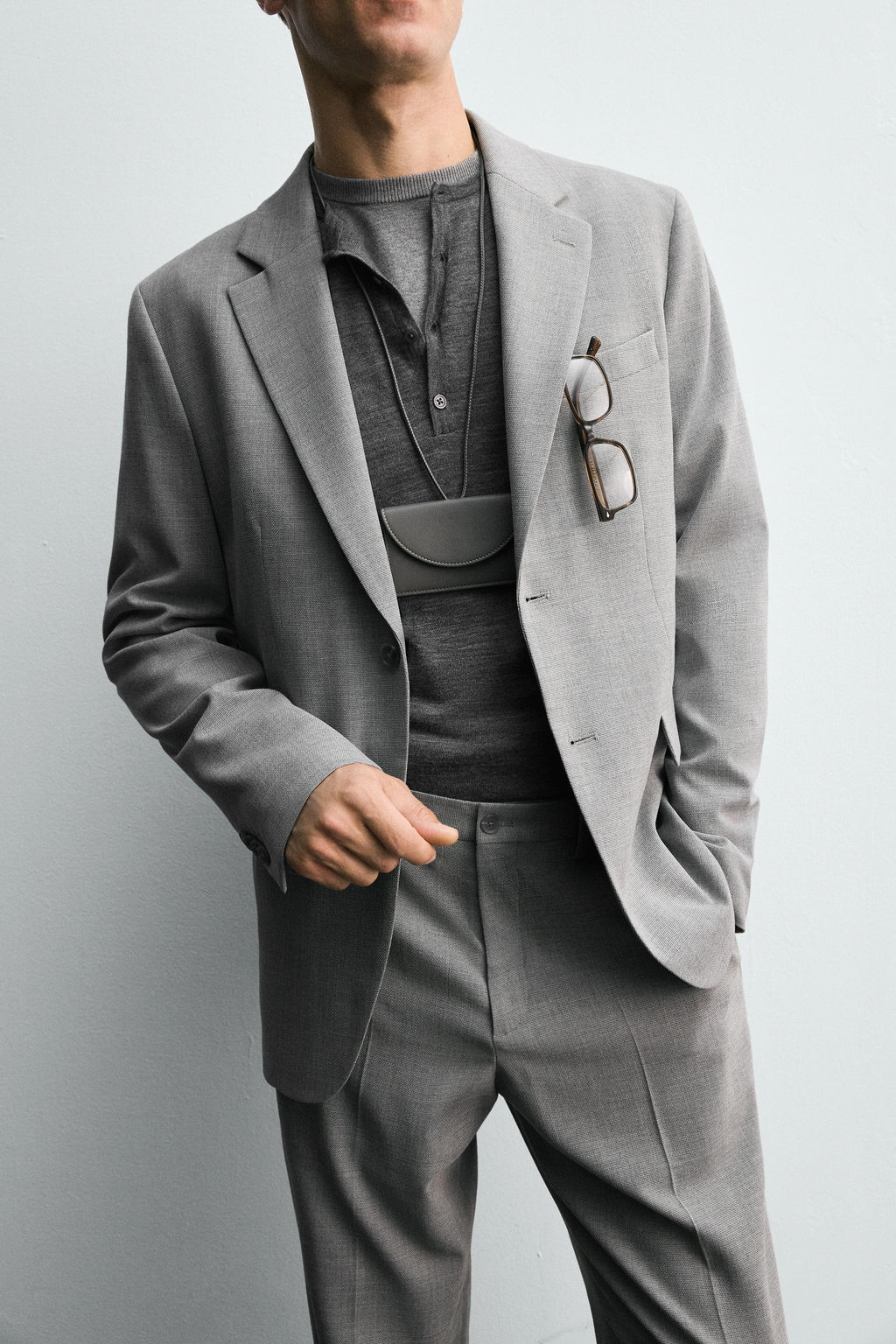 TEXTURED SUIT BLAZER - Zara фото 5