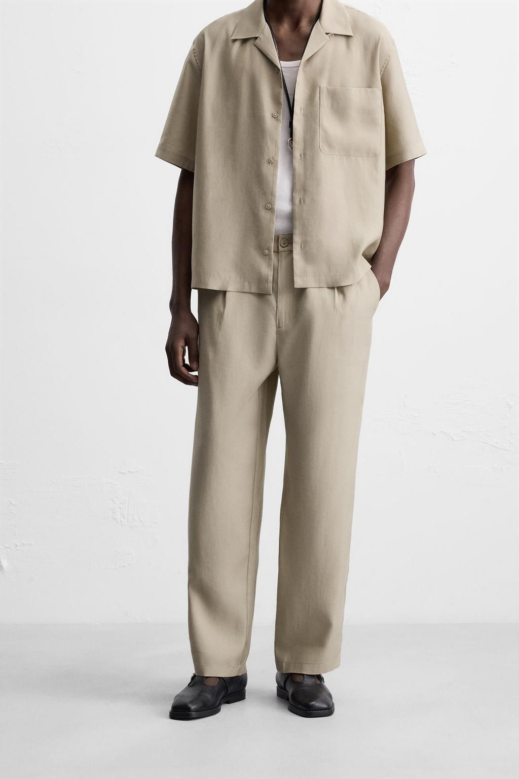 RELAXED FIT FLOWING TROUSERS - Zara фото 12
