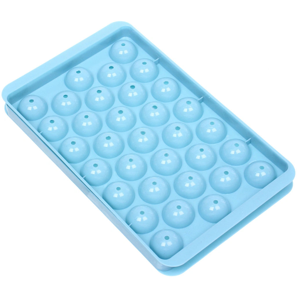 Цена за 4 шт. Форма для льда пластиковая "Шарики" 22,5*14*3см, цвета микс