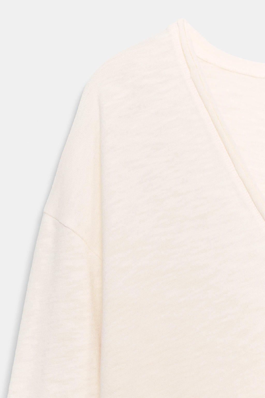 CAMISETA R?STICA MANGA LARGA / Blanco roto - Zara фото 8