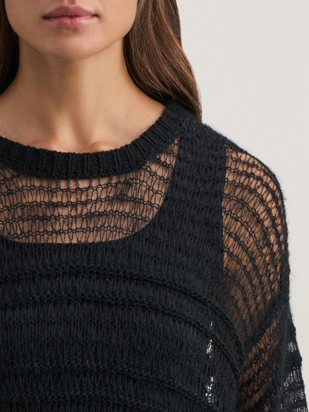 Джемпер ажурный с добавлением шерсти / Zarina  фото 6